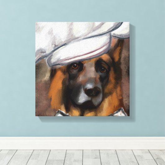 GERMAN SHEPHERD  CANVAS AFDRUK (Insitu (Houten vloer))