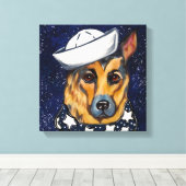 German Shepherd Canvas Afdruk (Insitu (Houten vloer))