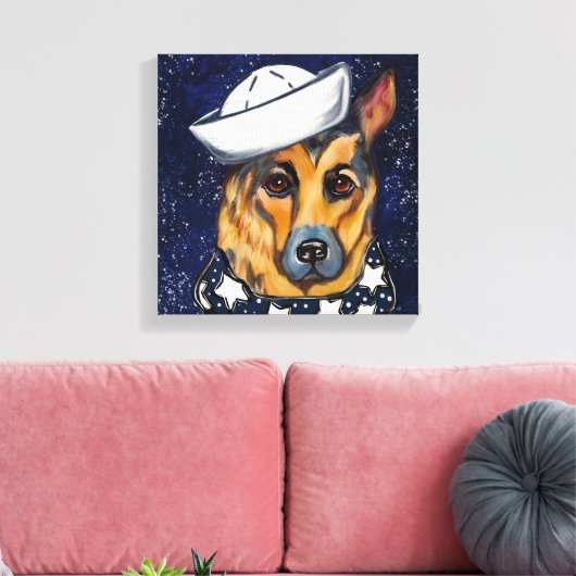 German Shepherd Canvas Afdruk (Insitu (Woonkamer))