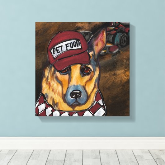 German Shepherd Canvas Afdruk (Insitu (Houten vloer))