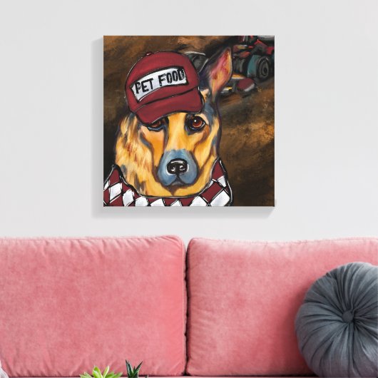 German Shepherd Canvas Afdruk (Insitu (Woonkamer))