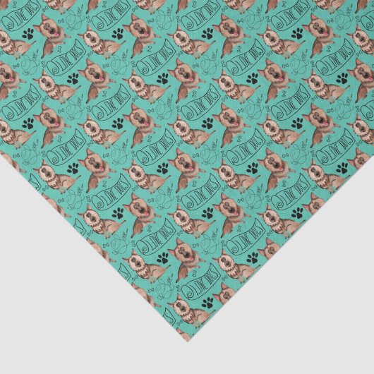 German Shepherd Cartoon Tissue Paper Tissuepapier (Detail)