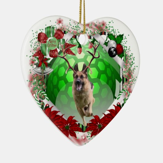 German Shepherd Ceramic Ornament (Rechts)