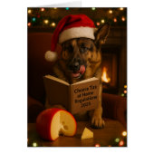 German Shepherd 'Cheese Tax' Christmas card (Voorkant)