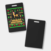 German Shepherd Christmas Badge (Voor- en achterkant)