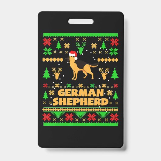 German Shepherd Christmas Badge (Voorzijde)