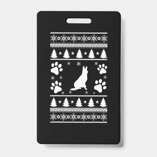 German Shepherd Christmas Badge (Voorzijde)