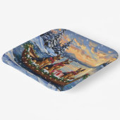 German Shepherd Christmas Boat Holiday Papieren Bordje (Gebogen)