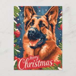 German Shepherd Christmas Briefkaart