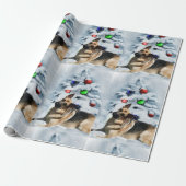 German Shepherd Christmas Cadeaupapier (Uitgerold)