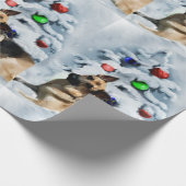 German Shepherd Christmas Cadeaupapier (Hoek)