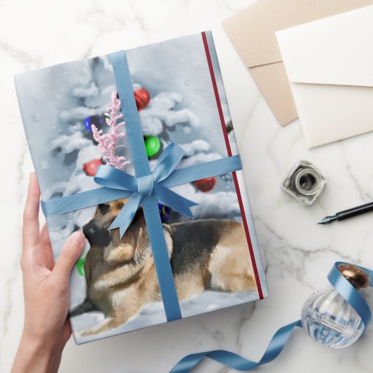 German Shepherd Christmas Cadeaupapier (Geschenken)