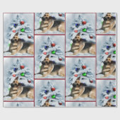 German Shepherd Christmas Cadeaupapier (Vlak)