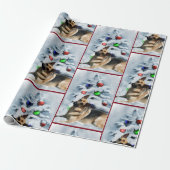 German Shepherd Christmas Cadeaupapier (Uitgerold)