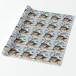 German Shepherd Christmas Cadeaupapier<br><div class="desc">.en de herders houden het veld in de gaten. Prachtige duitse herderskunst met deze duitse herder als houder van de houten kerstboom.</div>
