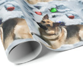 German Shepherd Christmas Cadeaupapier (Rol Hoek)