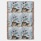 German Shepherd Christmas Deken (Voorkant Verticaal)