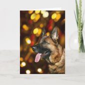 German Shepherd Christmas Feestdagen Kaart (Voorkant)