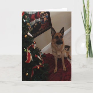 German Shepherd Christmas Feestdagen Kaart