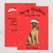 German Shepherd Christmas Feestdagenkaart (Voorkant / Achterkant)