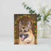 German Shepherd Christmas Feestdagenkaart (Staand voorkant)