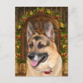 German Shepherd Christmas Feestdagenkaart (Voorkant)