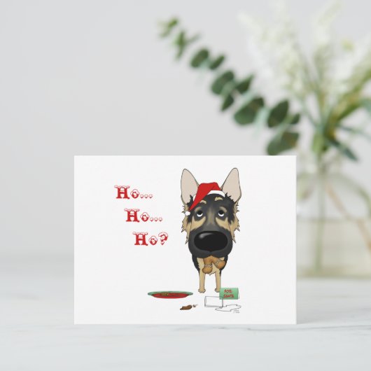 German Shepherd Christmas Feestdagenkaart (Staand voorkant)