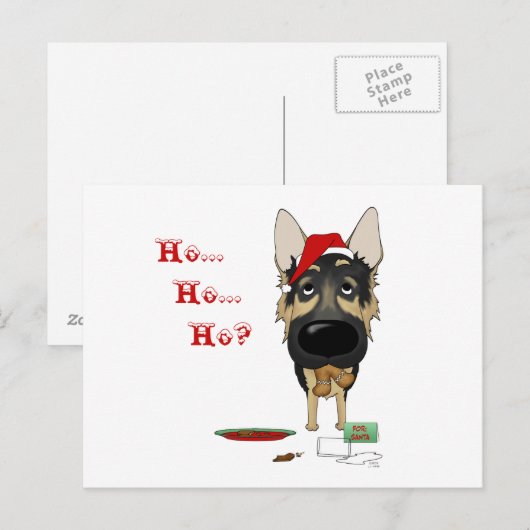 German Shepherd Christmas Feestdagenkaart (Voorkant / Achterkant)