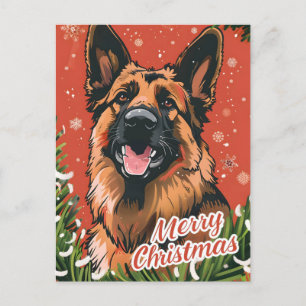 German Shepherd Christmas Feestdagenkaart