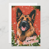 German Shepherd Christmas Feestdagenkaart (Voorkant / Achterkant)
