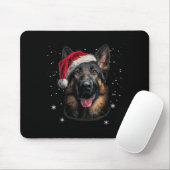 German Shepherd Christmas Funny Santa Hat Dog Xmas Muismat (Met muis)