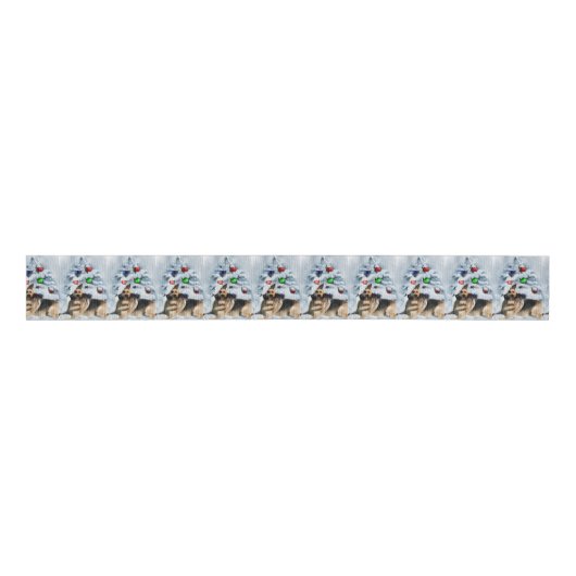 German Shepherd Christmas Grosgrain Lint (Voorkant)