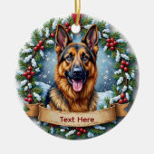 German Shepherd Christmas Keramisch Ornament (Voorkant)