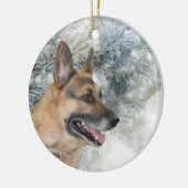 German Shepherd Christmas Keramisch Ornament (Links)