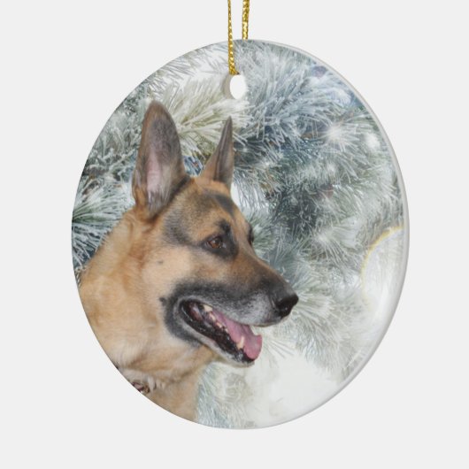 German Shepherd Christmas Keramisch Ornament (Links)