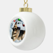 German Shepherd Christmas Keramische Bal Ornament (Rechts)