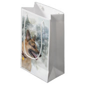 German Shepherd Christmas Klein Cadeauzakje (Voorkant Gekanteld)