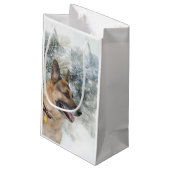 German Shepherd Christmas Klein Cadeauzakje (Achterkant Gekanteld)