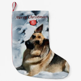 German Shepherd Christmas Kleine Kerstsok
