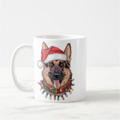 German Shepherd Christmas Koffiemok (Links)