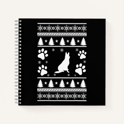 German Shepherd Christmas Notitieboek (Voorkant)