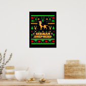 German Shepherd Christmas Poster (Keuken)