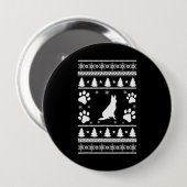 German Shepherd Christmas Ronde Button 4,0 Cm (Voorkant /achterkant)