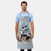 German Shepherd Christmas Schort (Gedragen)