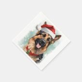 German Shepherd Christmas Servet (Hoek)