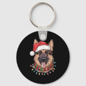 German Shepherd Christmas  Sleutelhanger (Voorkant)