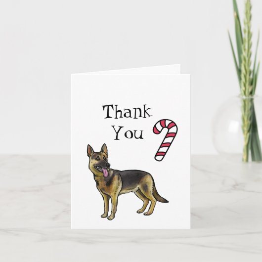 German Shepherd Christmas Thank You Bedankkaart (Voorkant)