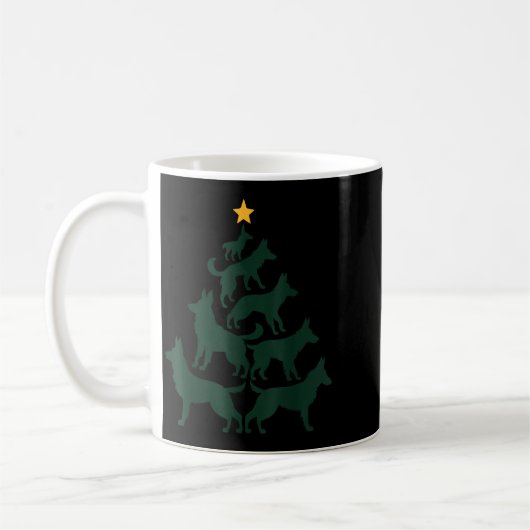 German Shepherd Christmas Tree Funny Gsd Dog Mom D Koffiemok (Links)