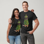 German Shepherd Christmas Tree Lights Funny Gift  T-shirt (Unisex)