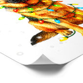 German Shepherd Christmas Tree Lights Pajama Dog L Poster (Hoek)